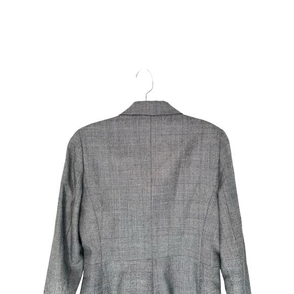 Talbots Blazer Black Plaid Business Office Work Career Preppy Corporate Size 8 - Picture 10 of 14